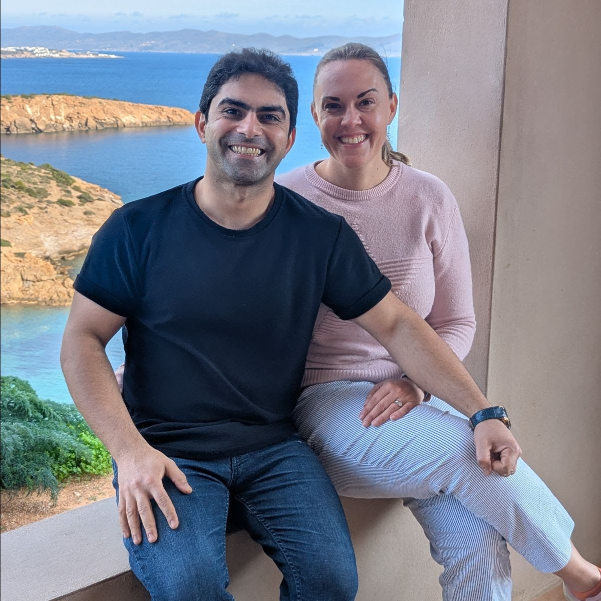 Rachel and Hooman Ghaseminejhad in Greece